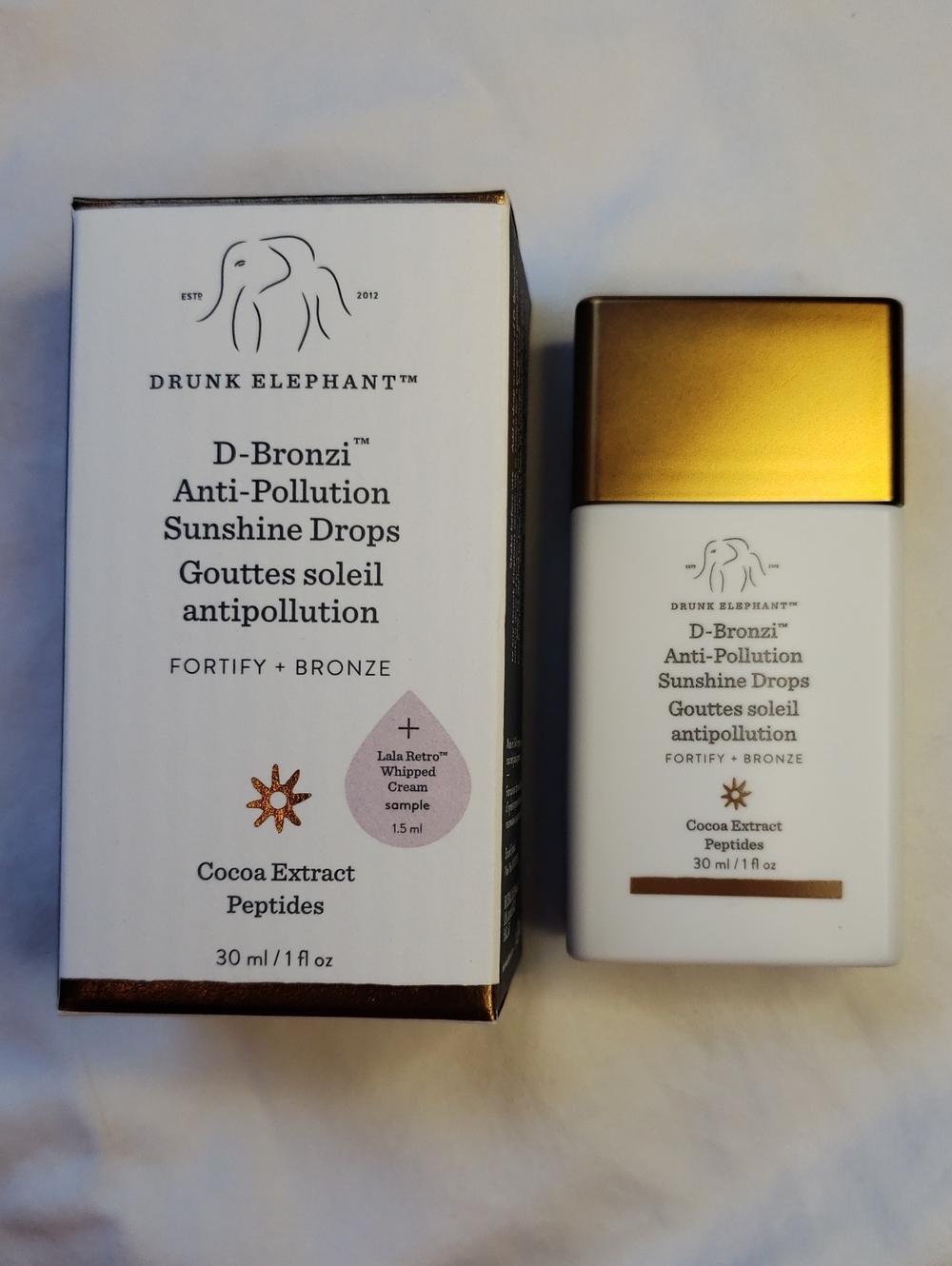 Drunk Elephant D-Bronzi Anti-Pollution Sunshine Drops 1 oz 30 ml Full Size